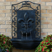 Fleur-de-Lis Scrollwork Outdoor Wall Fountain