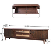 Fluted Rattan-Front Media Console