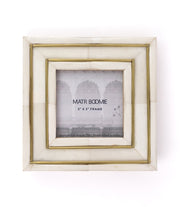 Carved Bone Brass Inlay Picture Frame