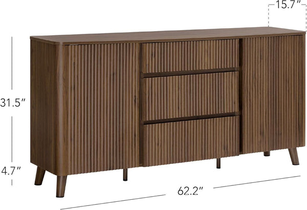 Reeded Wood-Grain Buffet Sideboard – buffet (view 2) | Roost & Roam