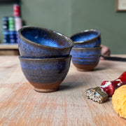 Wheel-Thrown Stoneware Espresso Cup Set