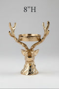 Gold Aluminum Antler Candleholder, 2 Size Options