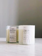 Close-up of hand-poured soy wax surface and cotton wick — Hand-Poured Soy Wooden Wick Candle