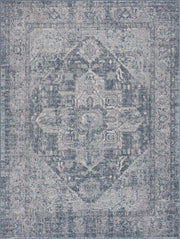 Blue Medallion Woven Area Rug