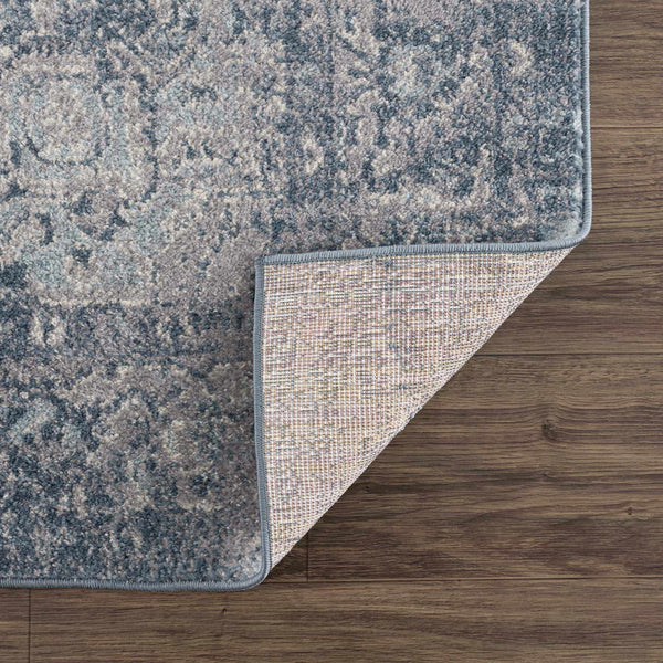 Blue Medallion Woven Area Rug
