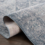 Blue Medallion Woven Area Rug