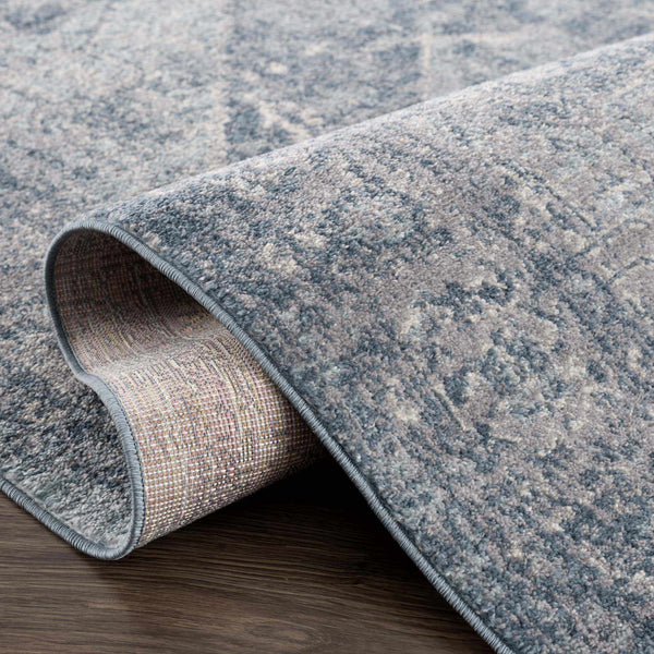 Blue Medallion Woven Area Rug