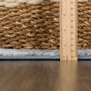 Blue Medallion Woven Area Rug