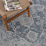 Blue Medallion Woven Area Rug