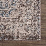 Dark Brown Medallion Area Rug