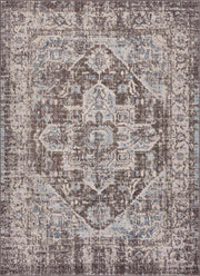 Dark Brown Medallion Area Rug