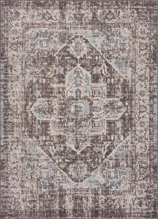 Dark Brown Medallion Area Rug