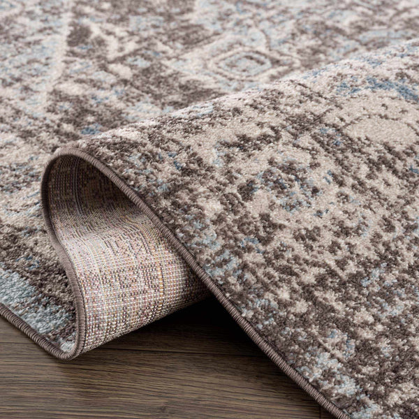 Dark Brown Medallion Area Rug