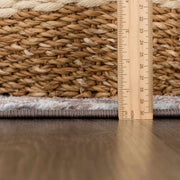 Dark Brown Medallion Area Rug