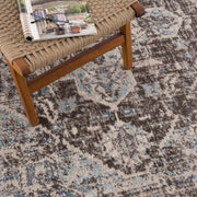 Dark Brown Medallion Area Rug