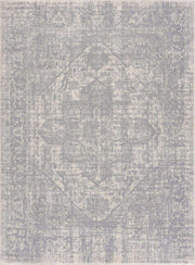 Gray Medallion Woven Area Rug