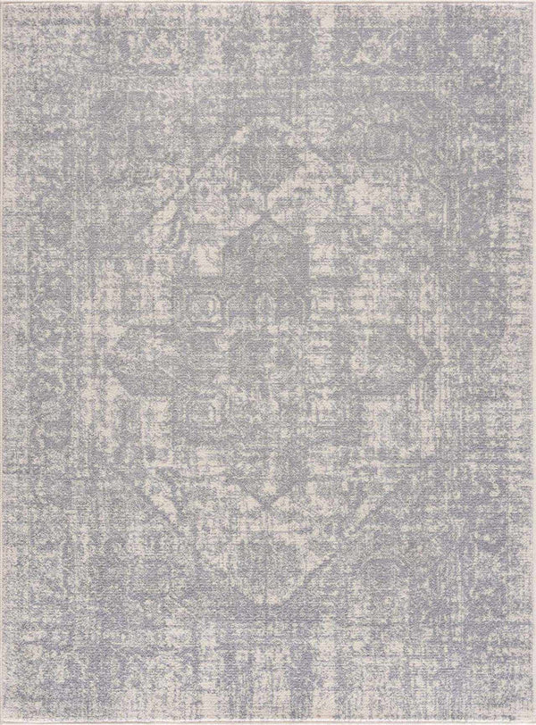 Gray Medallion Woven Area Rug