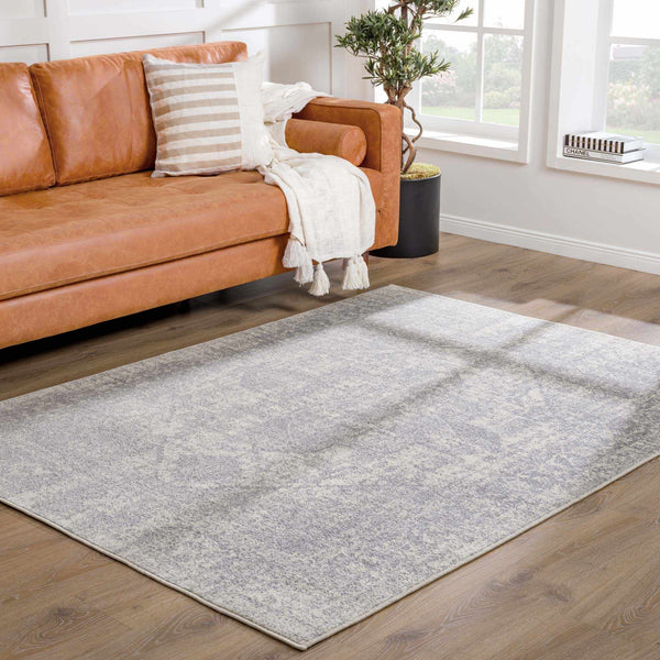 Gray Medallion Woven Area Rug