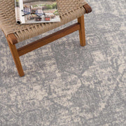 Gray Medallion Woven Area Rug