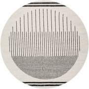 Black & White Geometric Abstract Area Rug