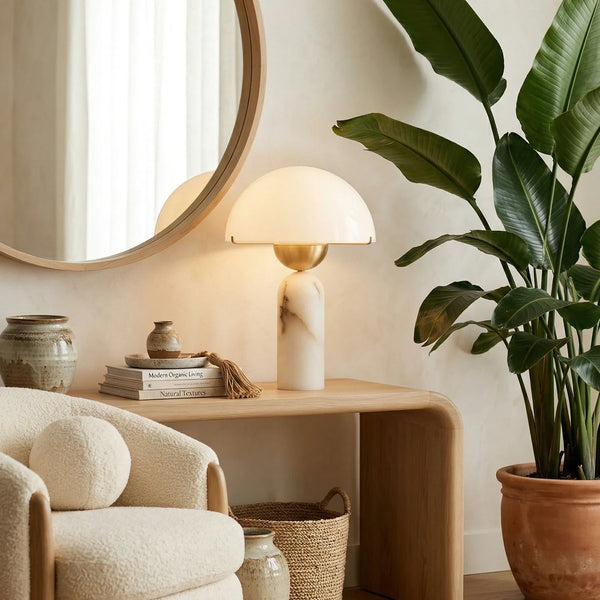 Alabaster Dome Table Lamp