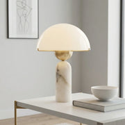 Alabaster Dome Table Lamp