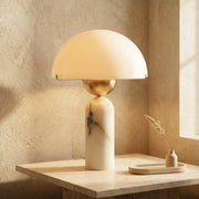Alabaster Dome Table Lamp