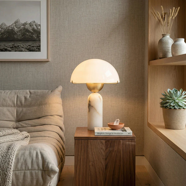 Alabaster Dome Table Lamp