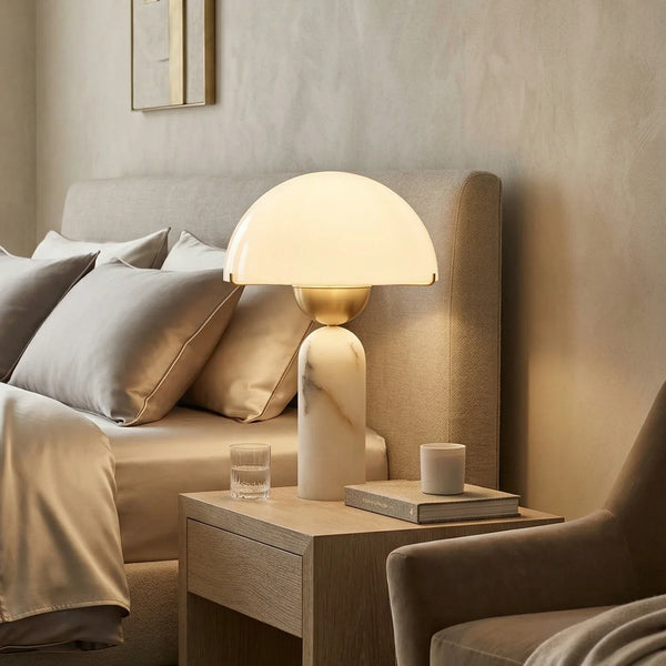Alabaster Dome Table Lamp