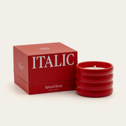 Ridged Ceramic Soy Candle