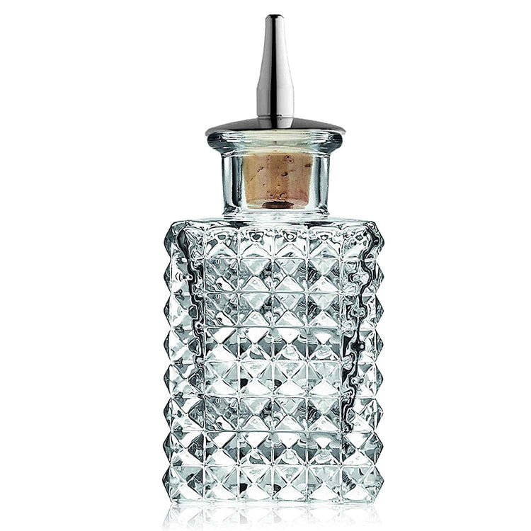 Faceted Glass Bitters Bottle