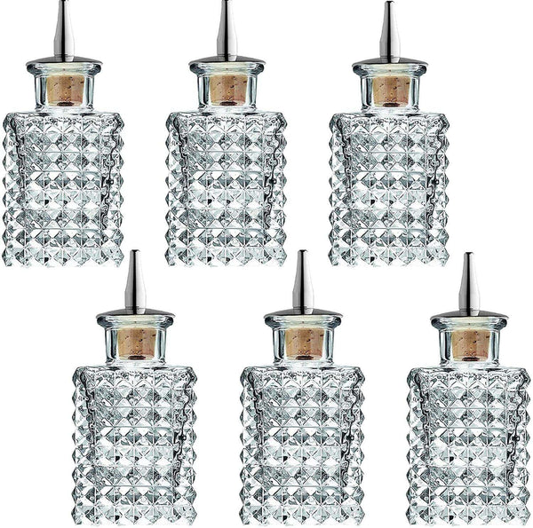 Faceted Glass Bitters Bottle