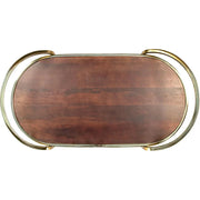 Gold-Tone Oval Two-Tier Bar Cart — scale reference and proportion detail