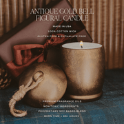 Antique Gold Bell Jar Holiday Soy Candle, 13.5 oz