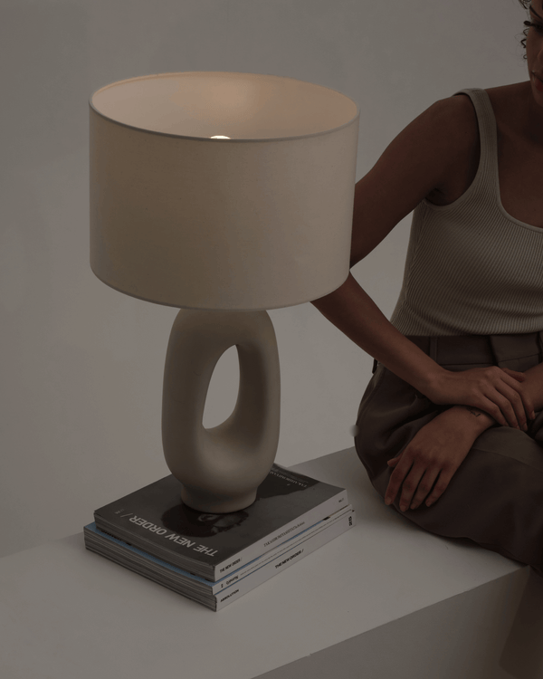 Matte Ceramic Loop Table Lamp