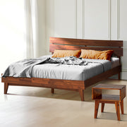 Slatted Wood-Grain Platform Bed Frame — additional product view 20