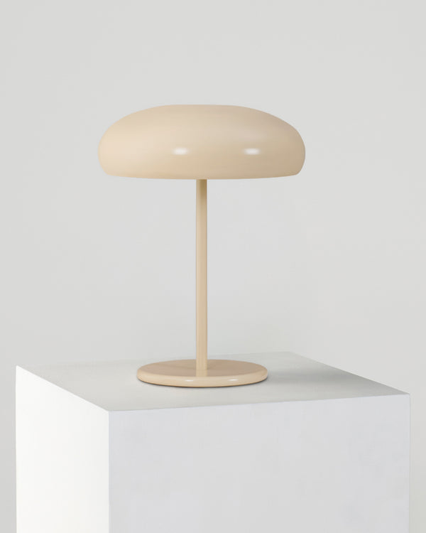 Dome Shade Cream Metal Table Lamp