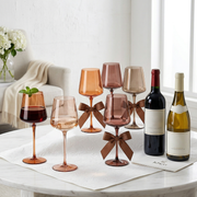 Tinted Glass Tall Wine Glasses Set — alternate colorway or set size option