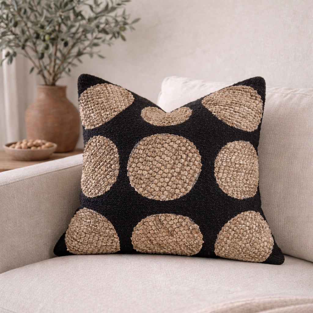 The pillow that makes a plain sofa interesting