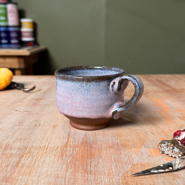 Wheel-Thrown Speckled Stoneware Teacup