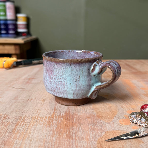 Wheel-Thrown Speckled Stoneware Teacup