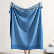 Herringbone Border Fringe Throw