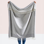 Herringbone Border Fringe Throw