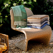 Herringbone Border Fringe Throw