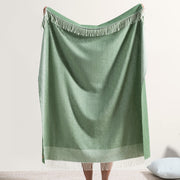Herringbone Border Fringe Throw
