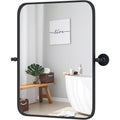 Matte Black Pivot Wall Mirror