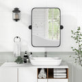 Matte Black Pivot Wall Mirror