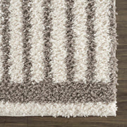 Plush Arch-Pattern Taupe Area Rug