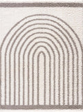Plush Arch-Pattern Taupe Area Rug