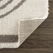 Plush Arch-Pattern Taupe Area Rug